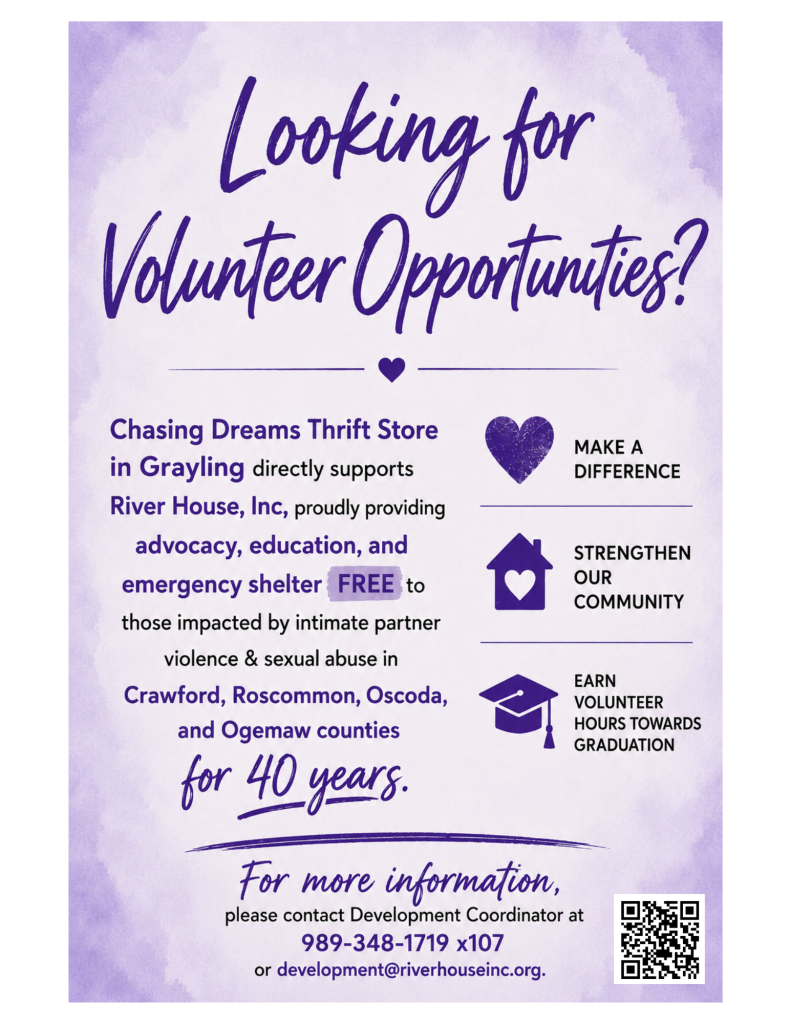 Chasing Dreams Volunteer Opportunities flyer 2026