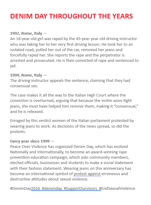Denim Day Info